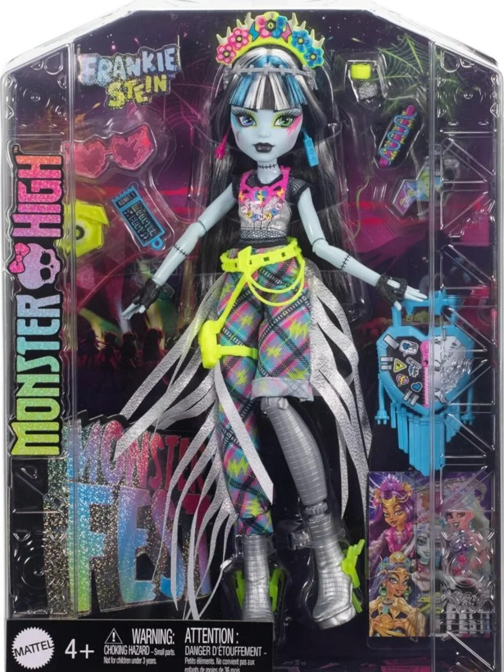 Glam Festival Doll with Accessories, Frankie Stein Inspired Outfit & Fun Snacks
